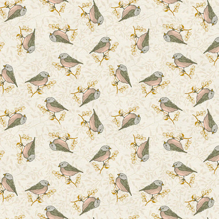 pbs fabrics Autumn Breeze - Birds, white