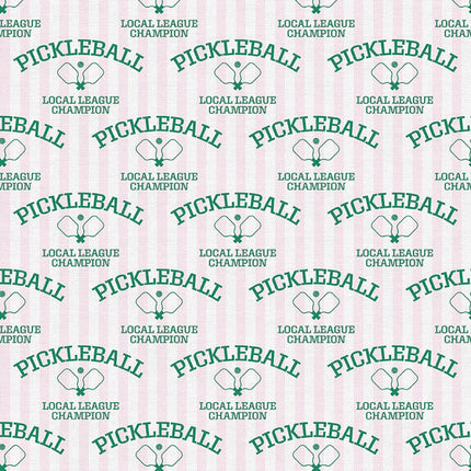 pbs fabrics Pickleball Playtime ~ League Champion, Pink 12025081