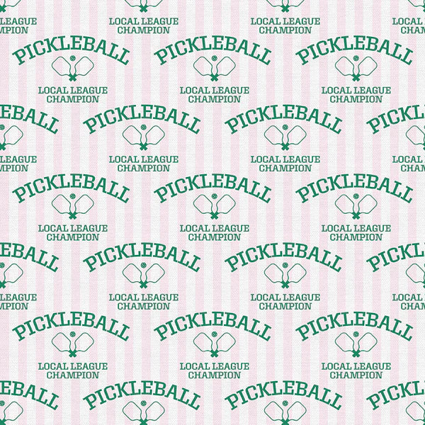 pbs fabrics Pickleball Playtime ~ League Champion, Pink 12025081