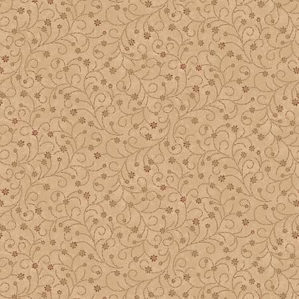 Henry Glass Oak & Maple Tan Dotted Vines 3289-33