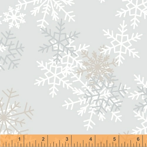 Windham Fabrics Snowflakes WIDE BACK 51461-1, Light Grey