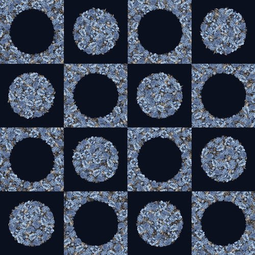 Studio E Dots and Holes Indigo Panel #8150P-77