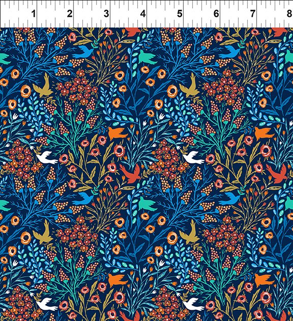 In The Beginning Fabrics Whimsy 9WMS-1 Blue 9