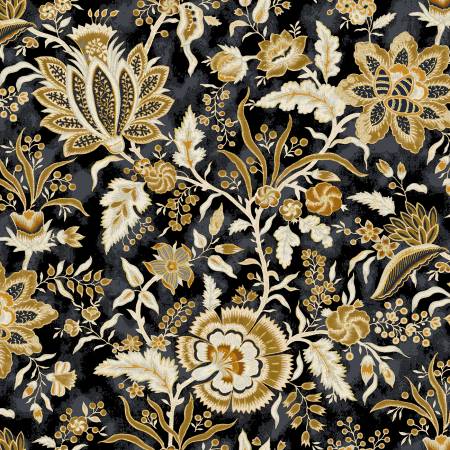 Alexandra Black Night Garden w/Metallic # 53700M-3