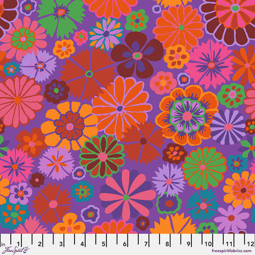 Kaffe Fassett Collective Fabrics Folk Flower -Red PWGP204.RED