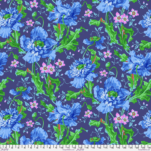 Kaffe Fassett Collective Fabrics Papaver -Blue PWPJ127.BLUE