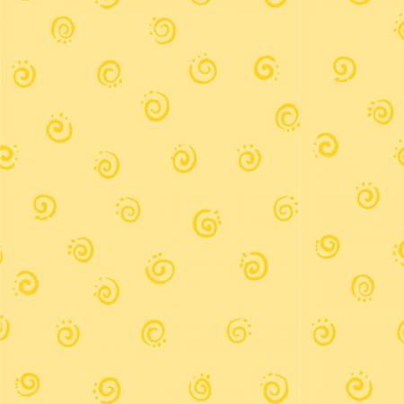 Clothworks Susybee Yellow Spirals # SB20053-310