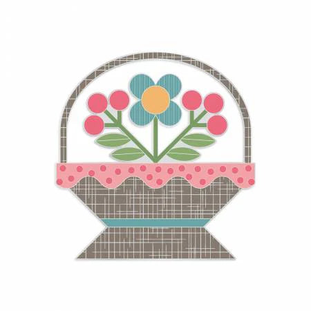 Riley Blake Magnetic Needle Minder; Flower Basket